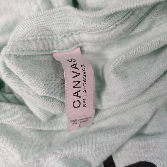 🍉 Rosé Canvas Custom Cotton Shirt Mint Large - Picture 3 of 4
